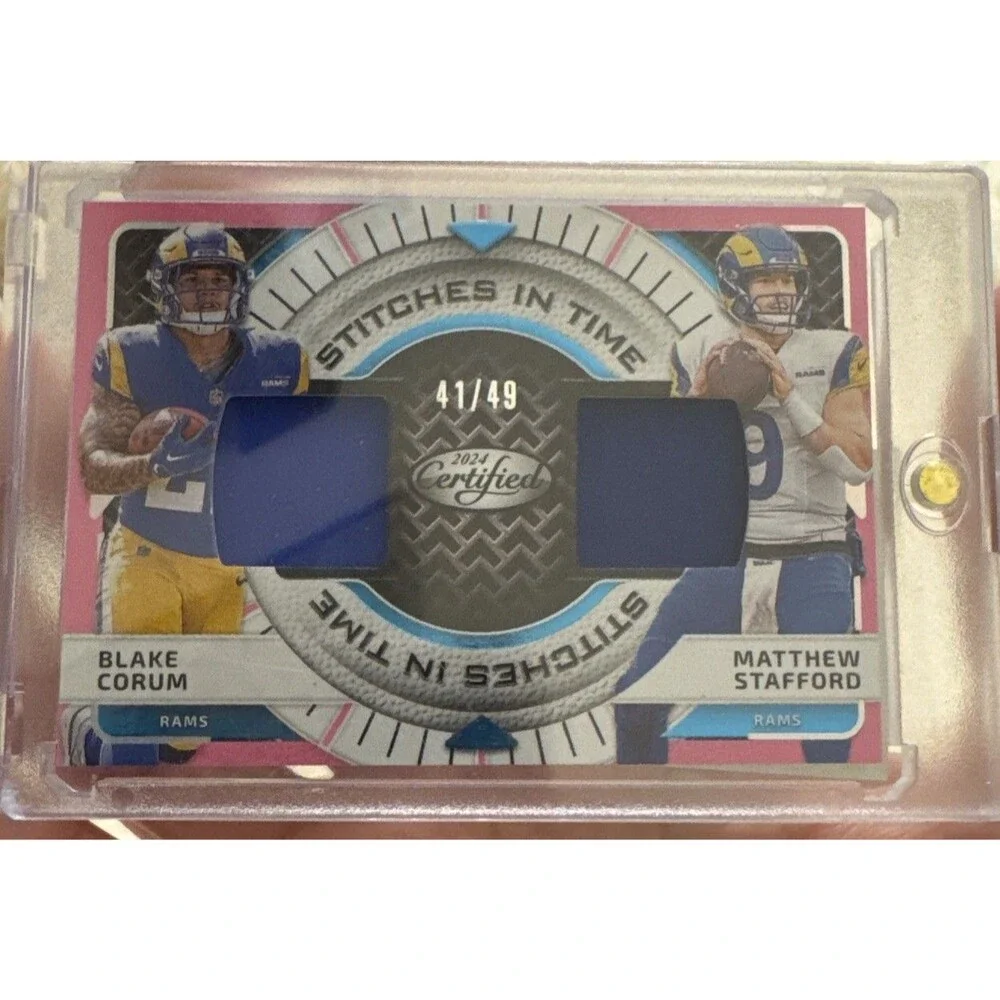 2024 Panini Certified - Stitches in Time Dual. Matthew Stafford, Blake Corum /49